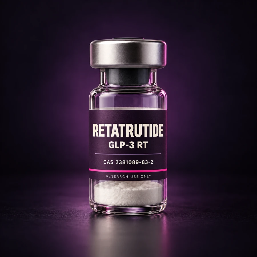 Retatrutide — illustrative research vial, GLP-3 RT