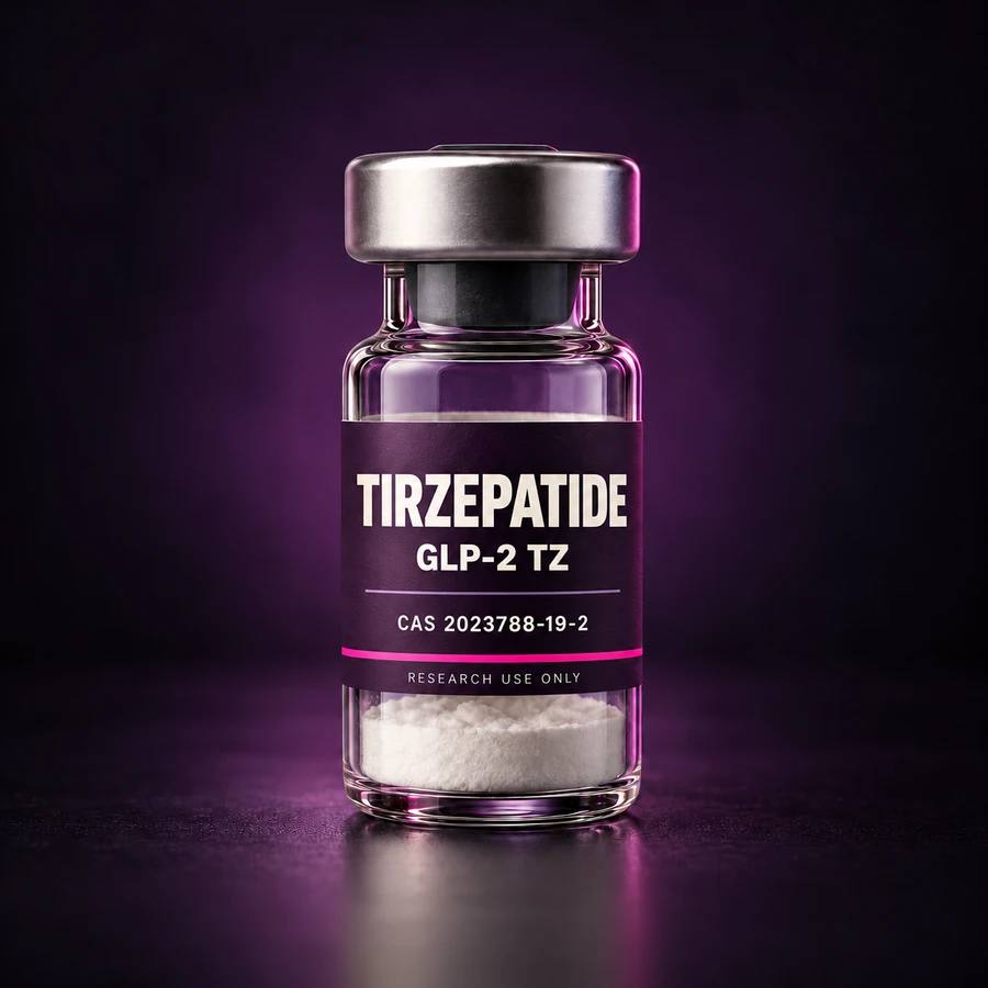 Tirzepatide — illustrative research vial, GLP-2 TZ